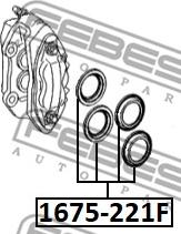 Febest 1675-221F - Ремкомплект, тормозной суппорт avtokuzovplus.com.ua