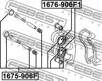 Febest 1675-906F - Ремкомплект, тормозной суппорт avtokuzovplus.com.ua