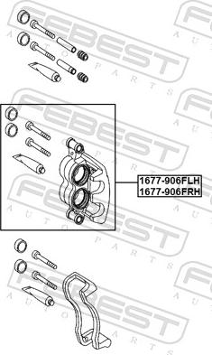 Febest 1677-906FRH - Гальмівний супорт autocars.com.ua