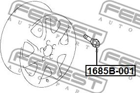 Febest 1685B-001 - Болт кріплення колеса autocars.com.ua