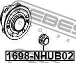 Febest 1698-NHUB02 - Гайка, маточина колеса autocars.com.ua