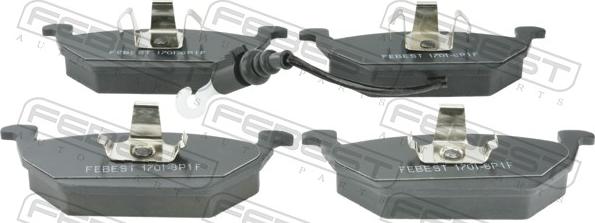 Febest 1701-8P1F - Гальмівні колодки, дискові гальма autocars.com.ua
