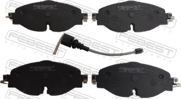 Febest 1701-8VF - Гальмівні колодки, дискові гальма autocars.com.ua