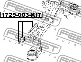 Febest 1729-003-KIT - Болт регулювання розвалу коліс autocars.com.ua