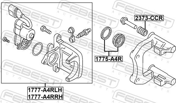 Febest 1777-A4RLH - Гальмівний супорт autocars.com.ua