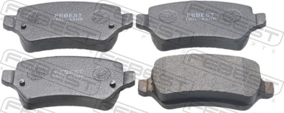 Febest 1801-ASHR - Гальмівні колодки, дискові гальма autocars.com.ua