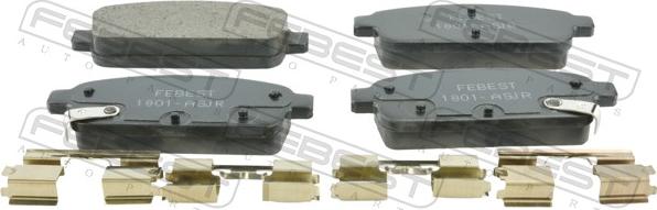 Febest 1801-ASJR - Гальмівні колодки, дискові гальма autocars.com.ua