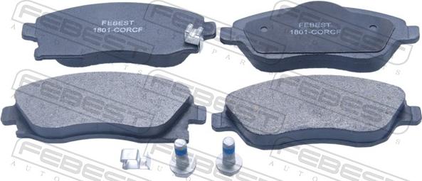Febest 1801-CORCF - Гальмівні колодки, дискові гальма autocars.com.ua