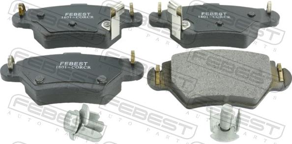 Febest 1801-CORCR - Гальмівні колодки, дискові гальма autocars.com.ua