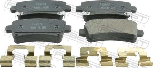 Febest 1801-INSR - Гальмівні колодки, дискові гальма autocars.com.ua