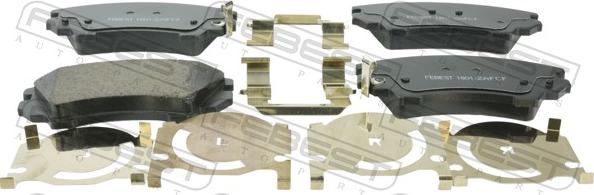 Febest 1801-ZAFCF - Гальмівні колодки, дискові гальма autocars.com.ua