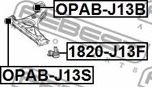 Febest OPAB-J13S - Сайлентблок, рычаг подвески колеса avtokuzovplus.com.ua