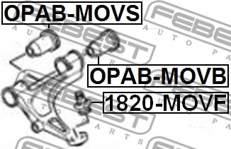Febest OPAB-MOVS - Сайлентблок, рычаг подвески колеса avtokuzovplus.com.ua