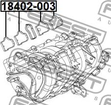 Febest 18402-003 - Прокладка, впускний колектор autocars.com.ua