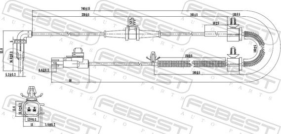 Febest 18606-001 - Датчик ABS, частота обертання колеса autocars.com.ua