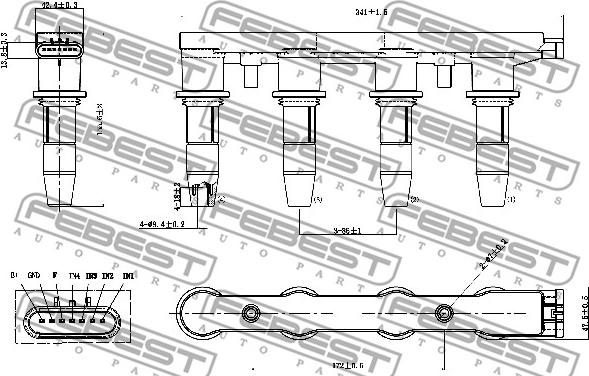 Febest 18640-002 - Котушка запалювання autocars.com.ua