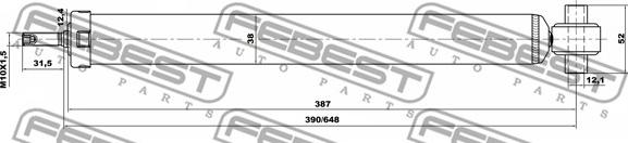 Febest 18656540R - Амортизатор autodnr.net