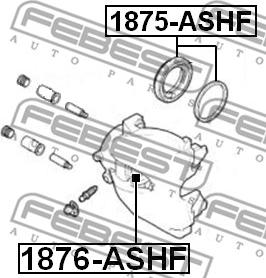 Febest 1875-ASHF - Елементи гальмівного супорта autocars.com.ua