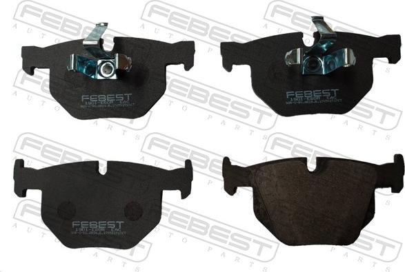 Febest 1901-E60R - Гальмівні колодки, дискові гальма autocars.com.ua
