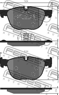 Febest 1901-E70F - Гальмівні колодки, дискові гальма autocars.com.ua
