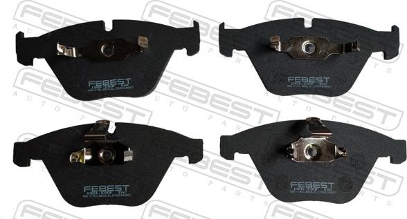 Febest 1901-E90F - Гальмівні колодки, дискові гальма autocars.com.ua