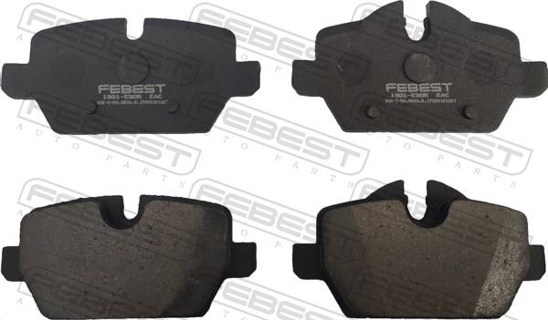 Febest 1901-E90R - Гальмівні колодки, дискові гальма autocars.com.ua