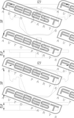 Febest 1901-E92R - Тормозные колодки, дисковые, комплект autodnr.net