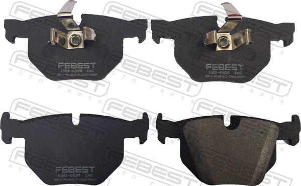 Febest 1901-E92R - Гальмівні колодки, дискові гальма autocars.com.ua