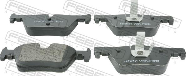 Febest 1901-F20R - Гальмівні колодки, дискові гальма autocars.com.ua