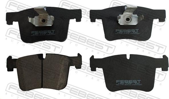 Febest 1901-F25F - Гальмівні колодки, дискові гальма autocars.com.ua