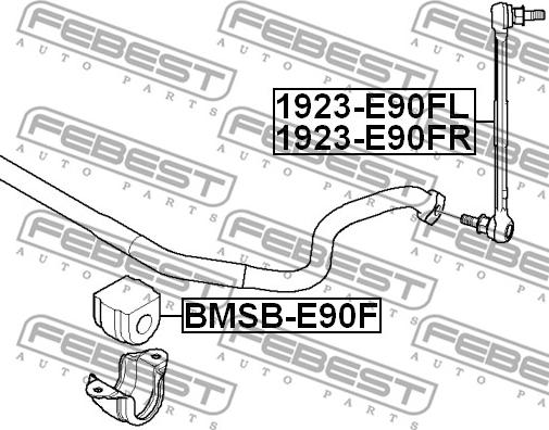 Febest BMSB-E90F - Втулка стабілізатора autocars.com.ua