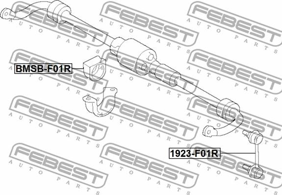 Febest 1923-F01R - Тяга / стойка, стабилизатор avtokuzovplus.com.ua