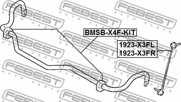 Febest BMSB-X4F-KIT - Ремкомплект, підшипник стабілізатора autocars.com.ua