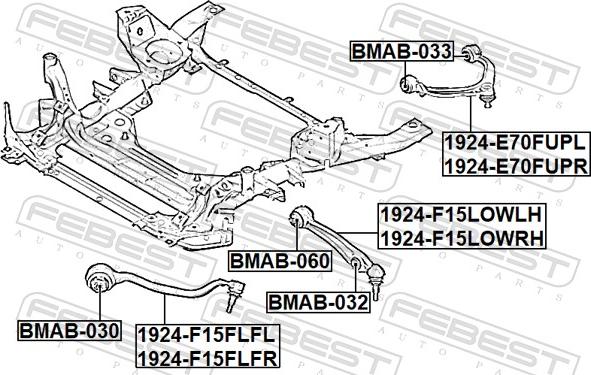 Febest 1924-F15LOWRH - Рычаг подвески колеса avtokuzovplus.com.ua