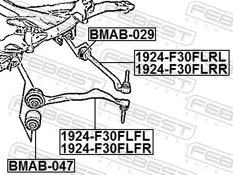 Febest 1924-F30FLRR - Рычаг подвески колеса avtokuzovplus.com.ua