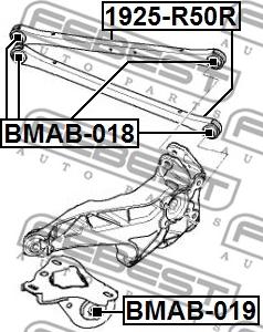 Febest BMAB-018 - Сайлентблок, важеля підвіски колеса autocars.com.ua