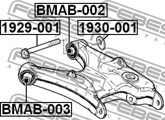 Febest BMAB-003 - САЙЛЕНБЛОК ЗАДНЕГО НИЖНЕГО РЫЧАГА BMW X5 E53 1999-2006 FEBEST autodnr.net
