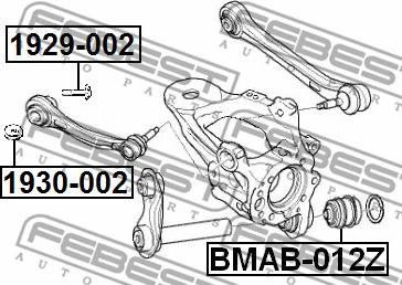 Febest 1930-002 - Чаша холостого ходу, балка моста autocars.com.ua