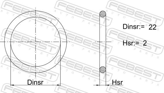 Febest 19400-005 - Кільце ущільнювача, клапанна форсунка autocars.com.ua