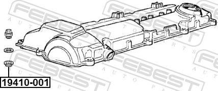 Febest 19401-001 - Прокладка, болт крышка головки цилиндра avtokuzovplus.com.ua
