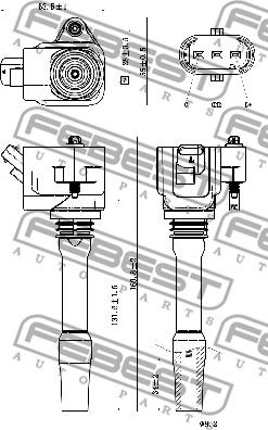 Febest 19640-002 - Котушка запалювання autocars.com.ua