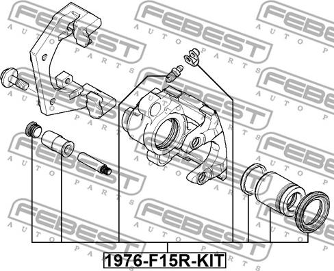 Febest 1976-F15R-KIT - Ремкомплект, тормозной суппорт avtokuzovplus.com.ua