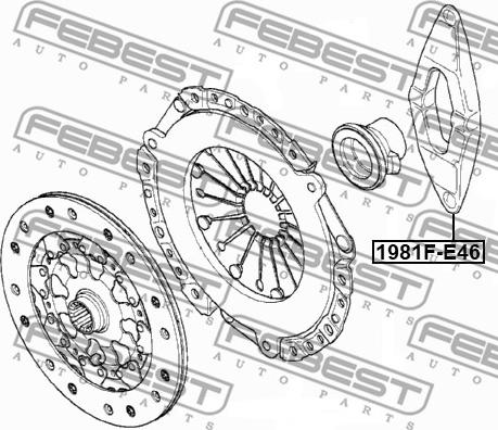 Febest 1981F-E46 - Поворотна вилка, система зчеплення autocars.com.ua