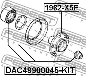 Febest DAC49900045-KIT - Подшипник ступицы колеса avtokuzovplus.com.ua