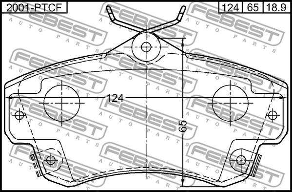 Febest 2001-PTCF - Гальмівні колодки, дискові гальма autocars.com.ua