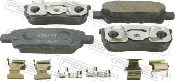 Febest 2001-SEBR - Гальмівні колодки, дискові гальма autocars.com.ua