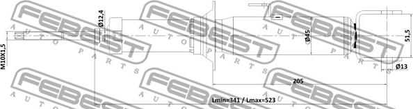 Febest 20110-003R - Амортизатор avtokuzovplus.com.ua