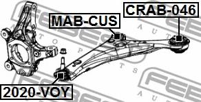 Febest 2020-VOY - Кульова опора autocars.com.ua