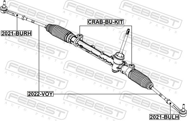 Febest CRAB-BU-KIT - Подвеска, рулевое управление autodnr.net