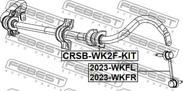 Febest 2023-WKFR - Тяга / стійка, стабілізатор autocars.com.ua